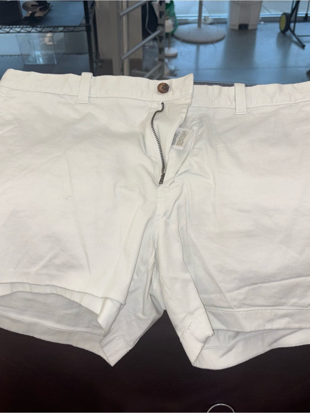 J. Crew White Flat-Front Men's Shorts